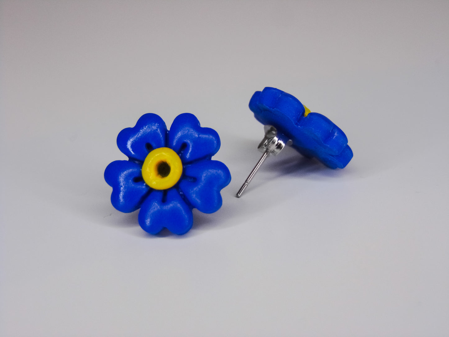 Blue Primrose Stud Earrings