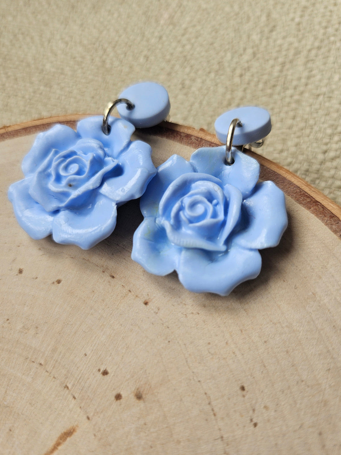 blue handmade earrings