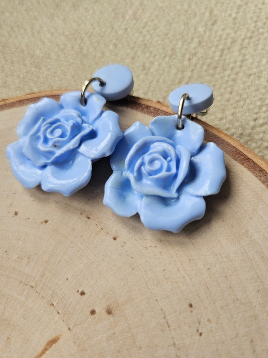 blue handmade earrings