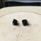 Black Rose Stud Earrings