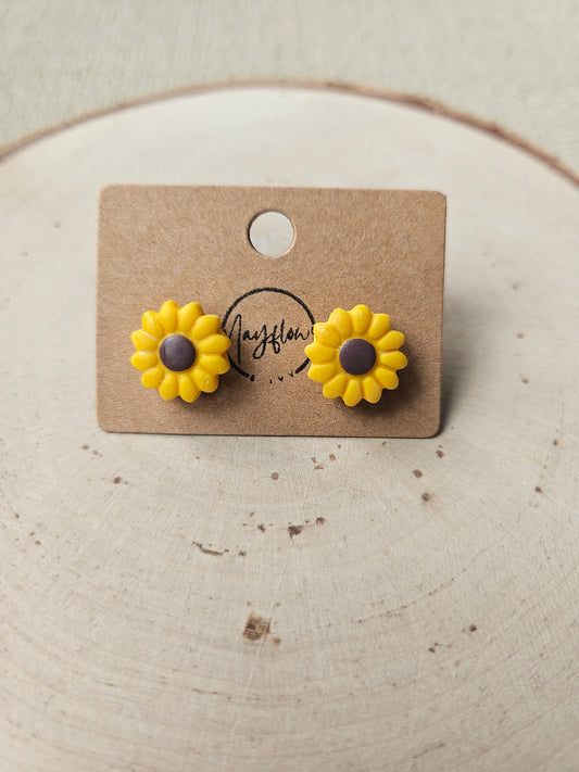 Mini Sunflower Stud Earrings