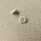 White Gardenia Stud Earrings