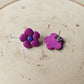 Purple Petunia Stud Earrings