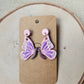 Pink Butterfly Dangle Earrings