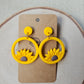 Sunflower Hoop Dangles