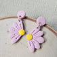 Pink Flower Dangle Earrings