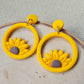 Sunflower Hoop Dangles