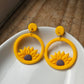 Sunflower Hoop Dangles