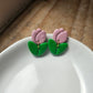 Pink Tulip Dangle Earrings