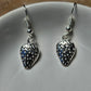 Silver Strawberry Dangle Earrings