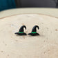 Green Witch Hat Studs