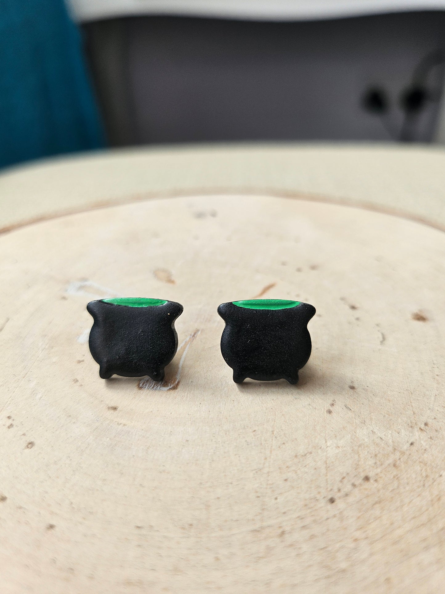 Green Cauldron Studs