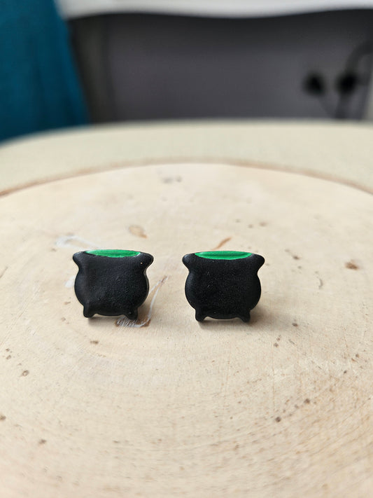 Green Cauldron Studs