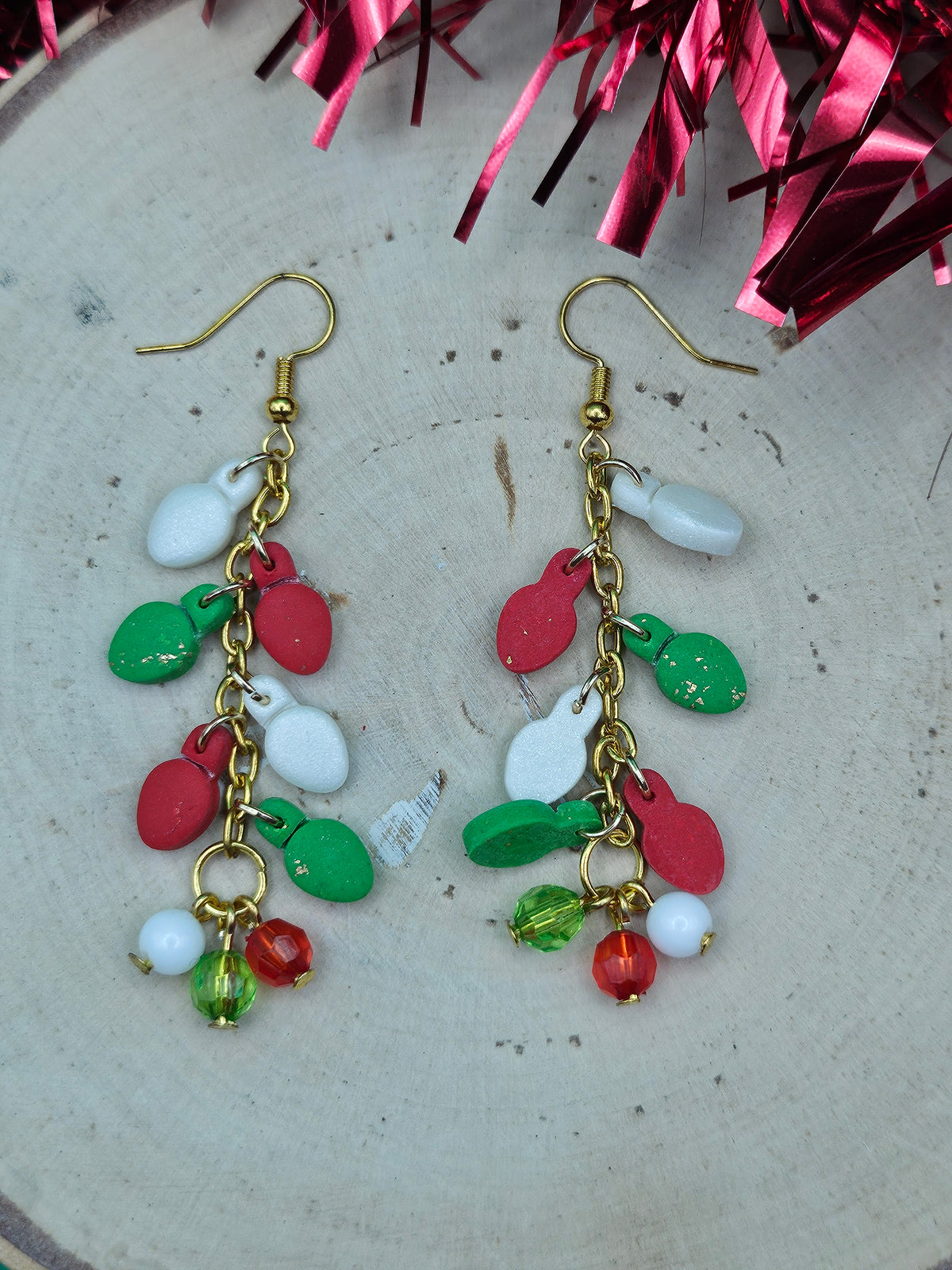 Christmas Light Dangle Earrings
