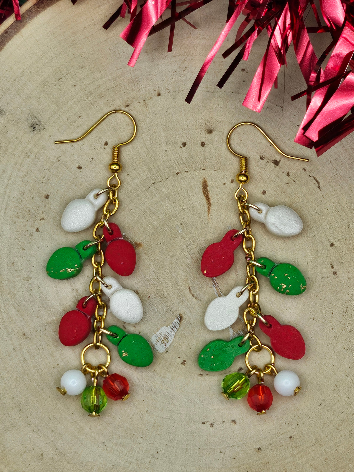 Christmas Light Dangle Earrings