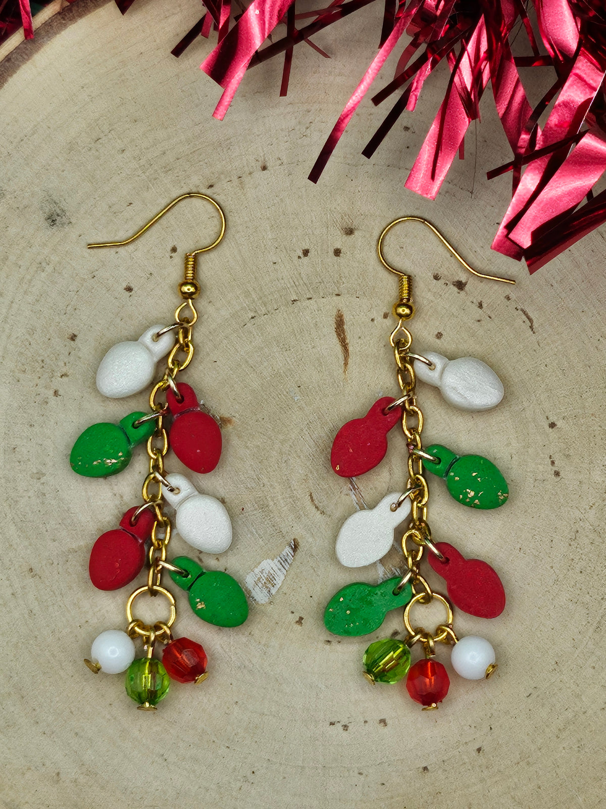 Christmas Light Dangle Earrings