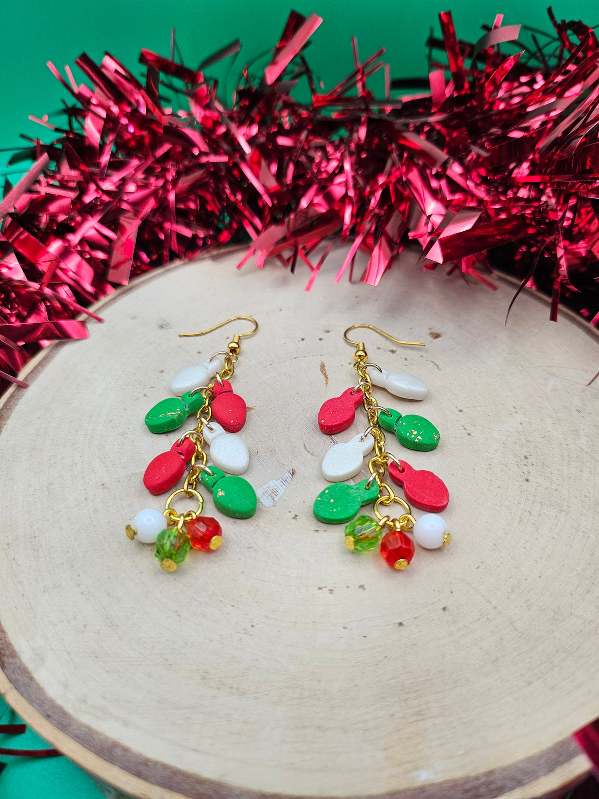 Christmas Light Dangle Earrings