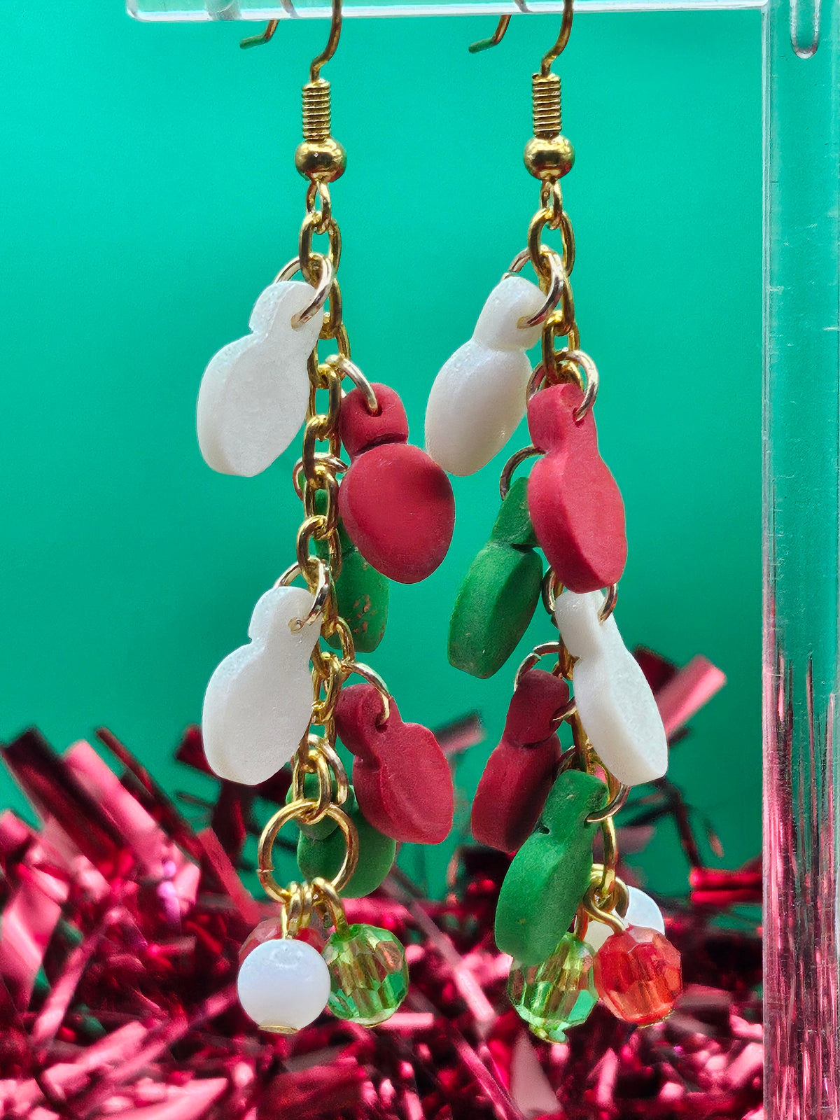 Christmas Light Dangle Earrings