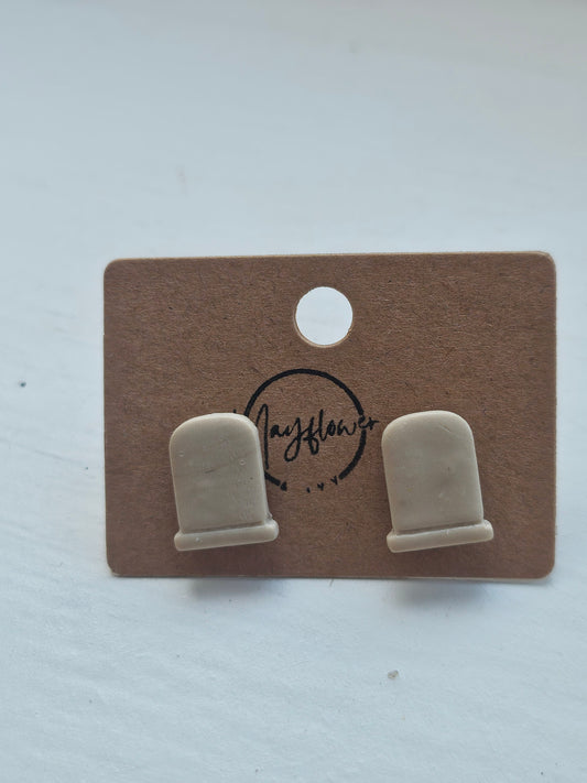 Mini Tombstone Stud Earrings