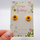 Mini Sunflower Stud Earrings