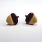 Brown Acorn Studs