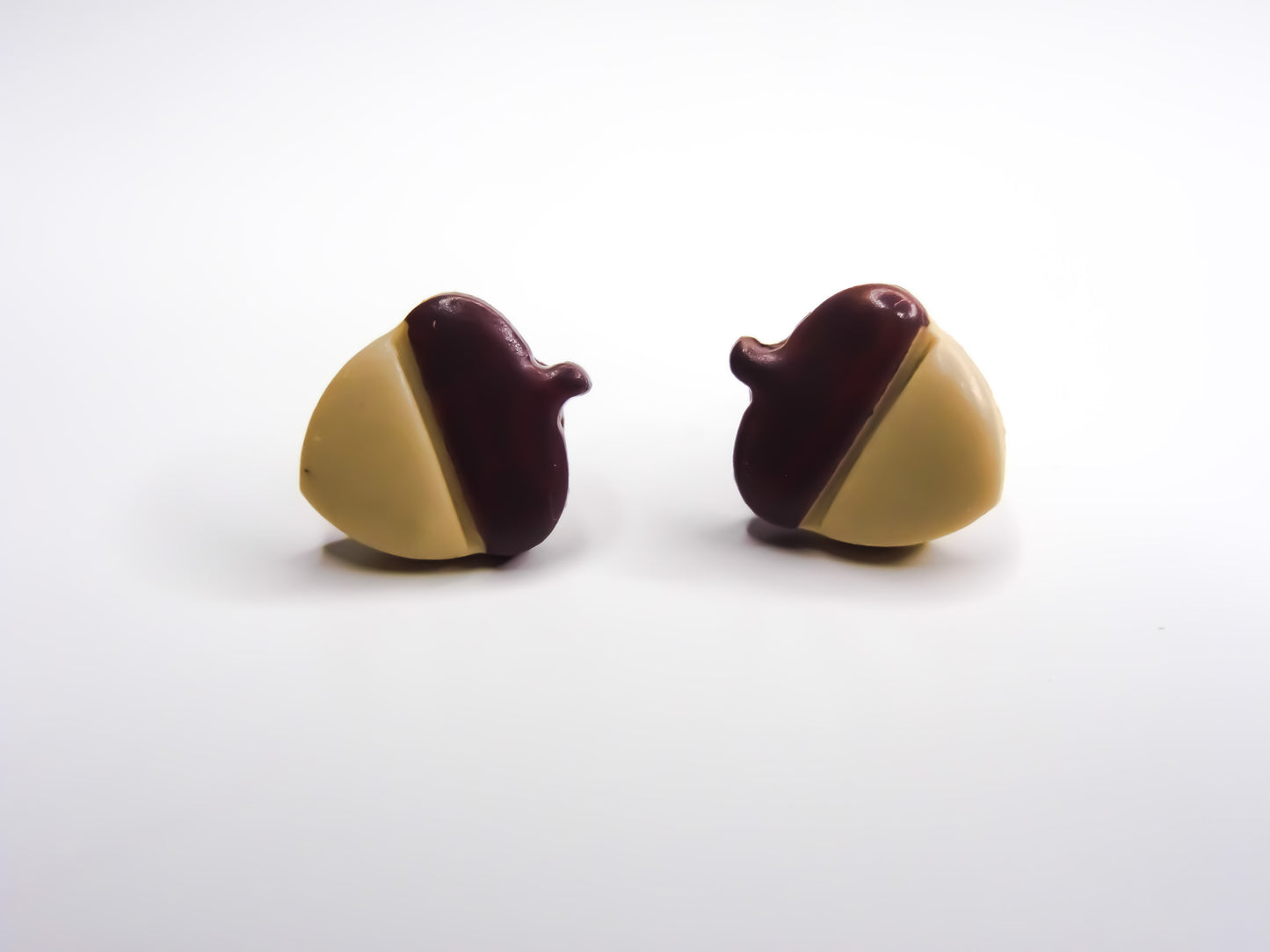 Brown Acorn Studs