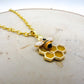 Bee and Honeycomb Necklace