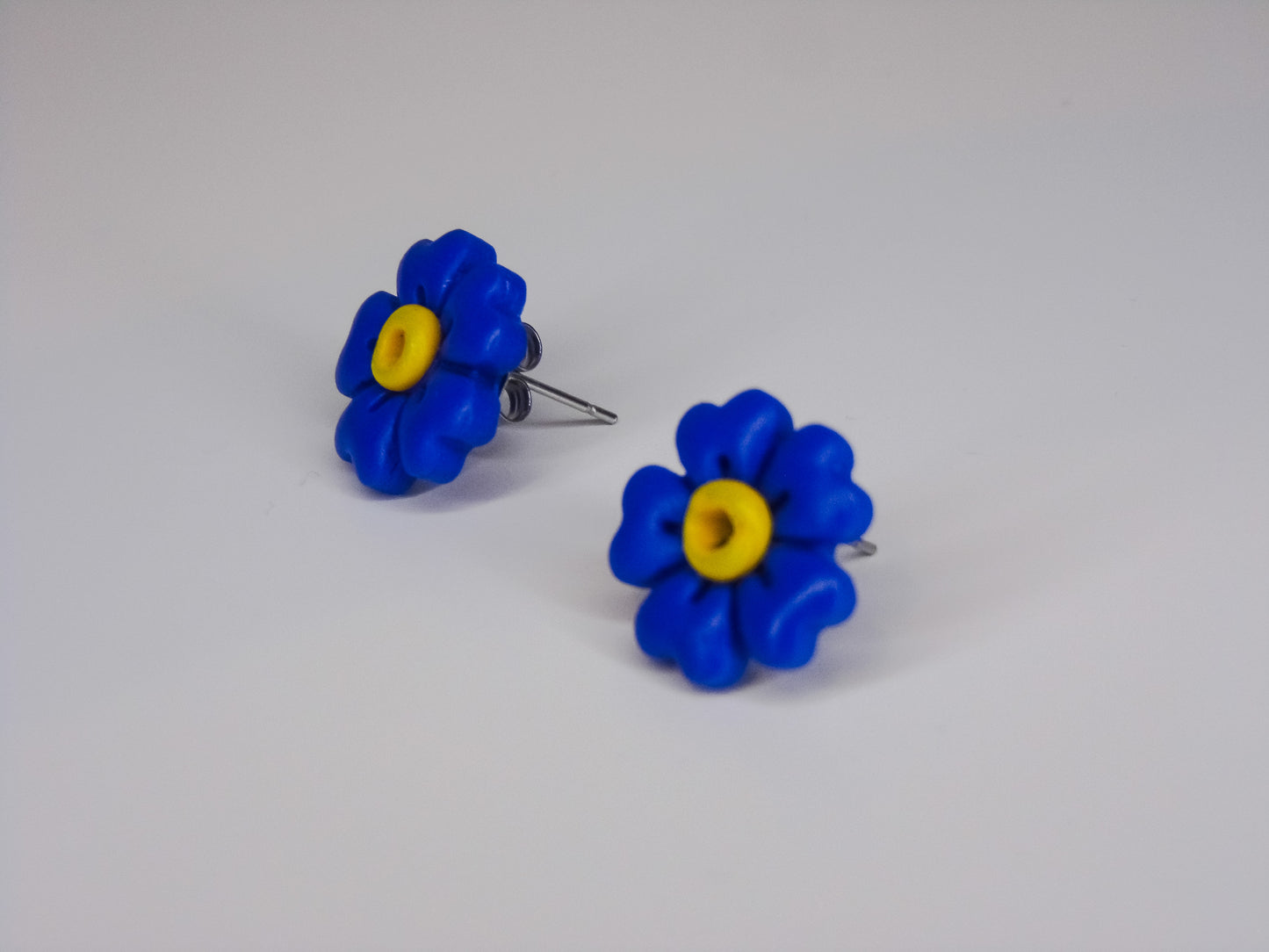 Blue Primrose Stud Earrings