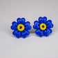 Blue Primrose Stud Earrings