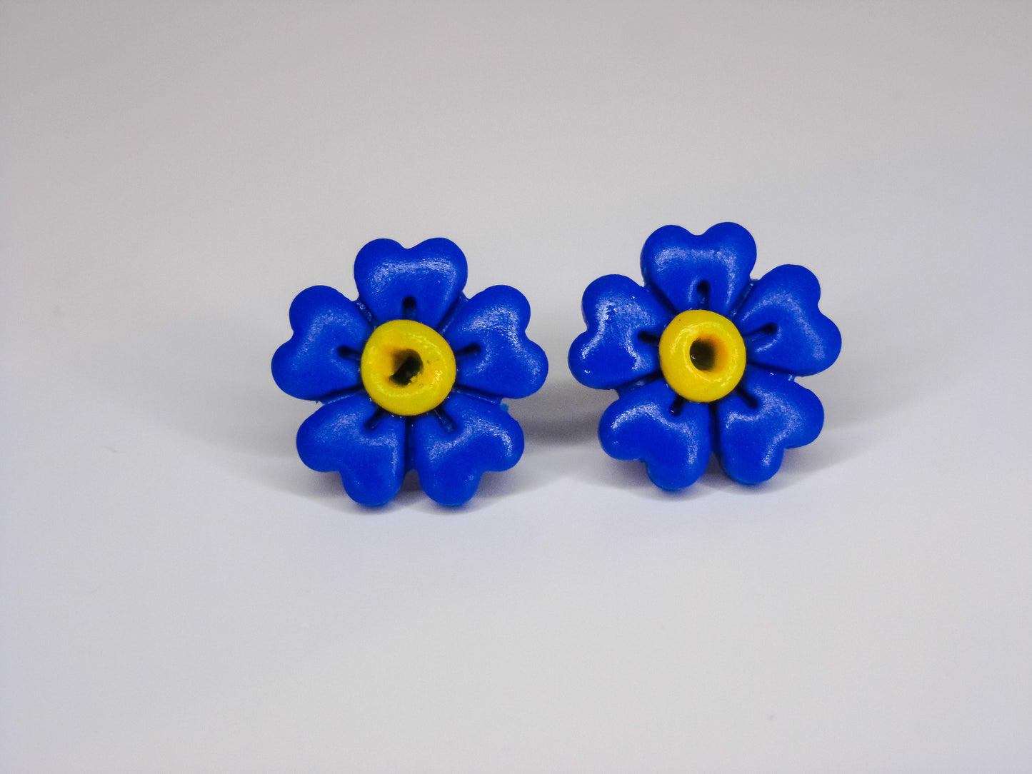 Blue Primrose Stud Earrings