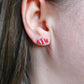 Red Candy Cane Studs