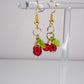 Red Cherry Bead Earrings