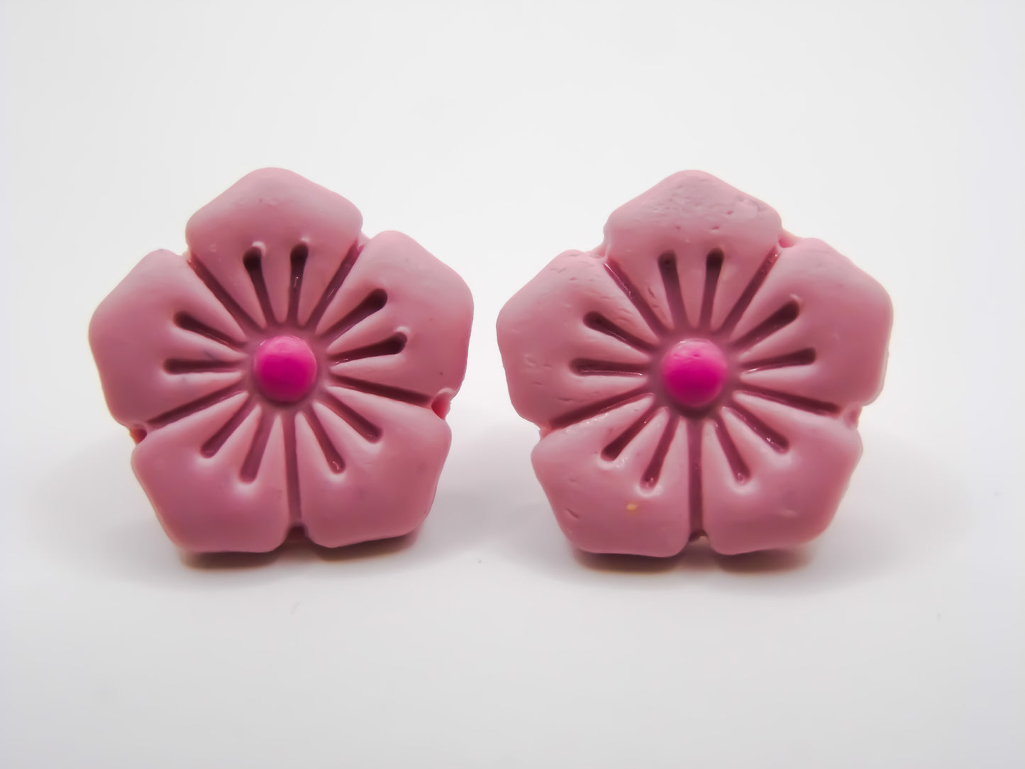 Pink Cherry Blossom Stud Earrings