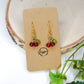 Red Cherry Bead Earrings