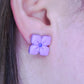 Purple Clematis Stud Earrings