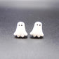 Mini White Ghost Stud Earrings