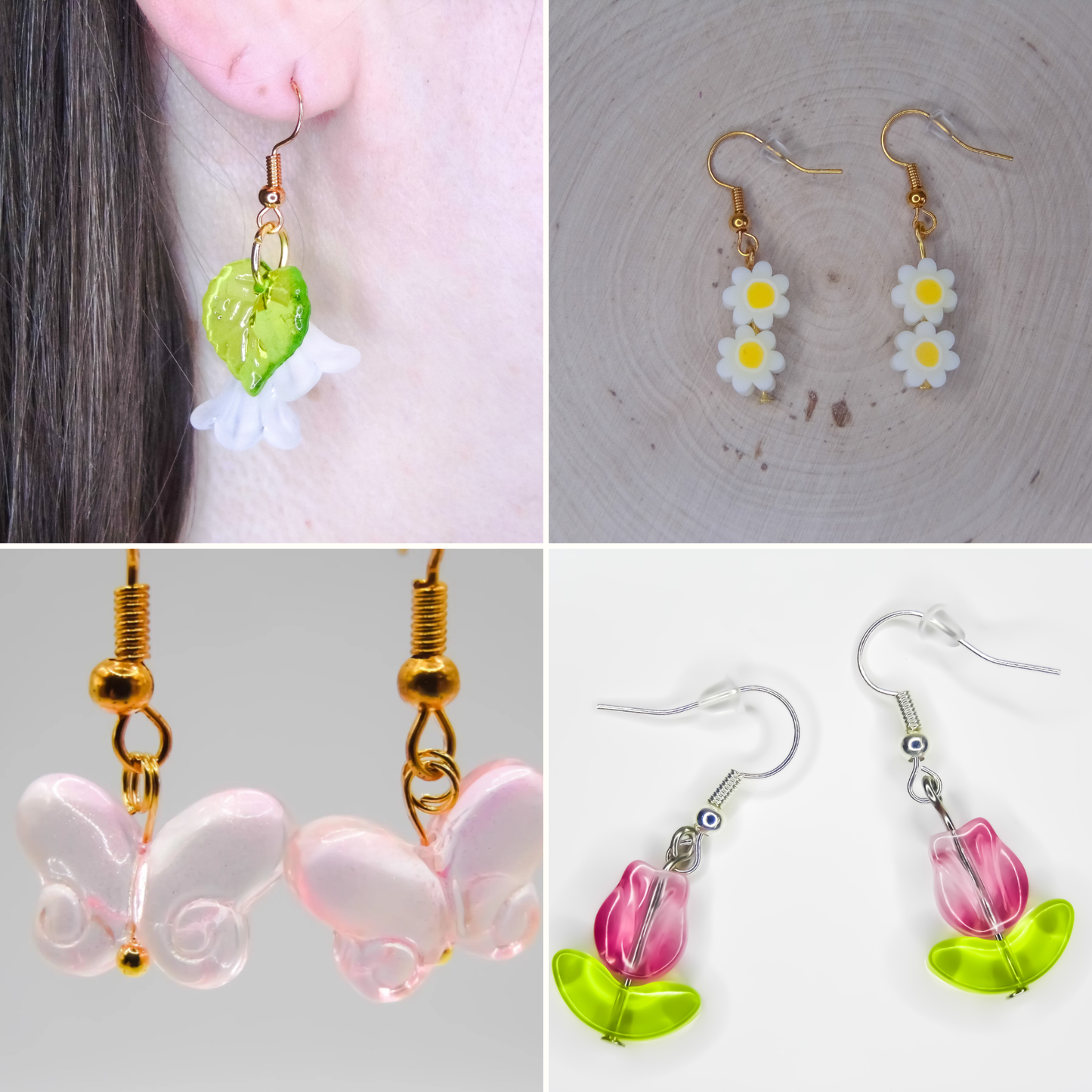2 pairs bead earrings lucky dip