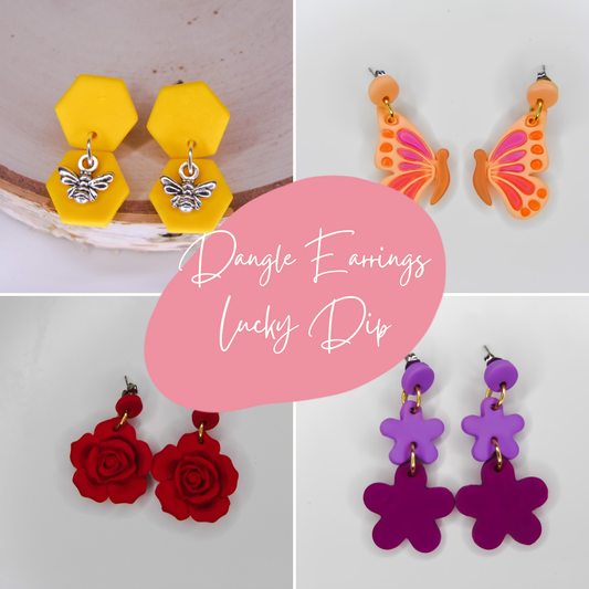 4 pairs dangle earrings lucky dip