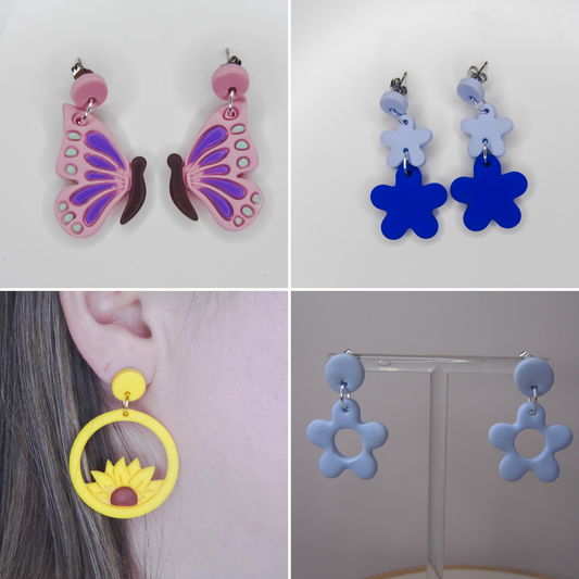 4 pairs dangle earrings lucky dip