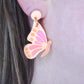 Orange/Peach Butterfly Dangle Earrings