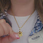 Bee and Honeycomb Necklace