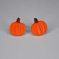 Orange mini pumpkin studs