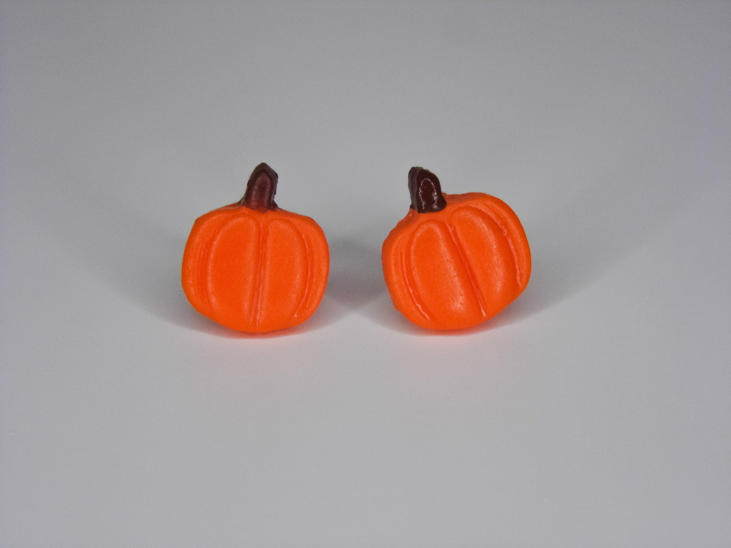 Orange mini pumpkin studs