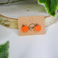 Orange mini pumpkin studs