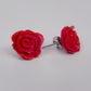 Red Rose Stud Earrings