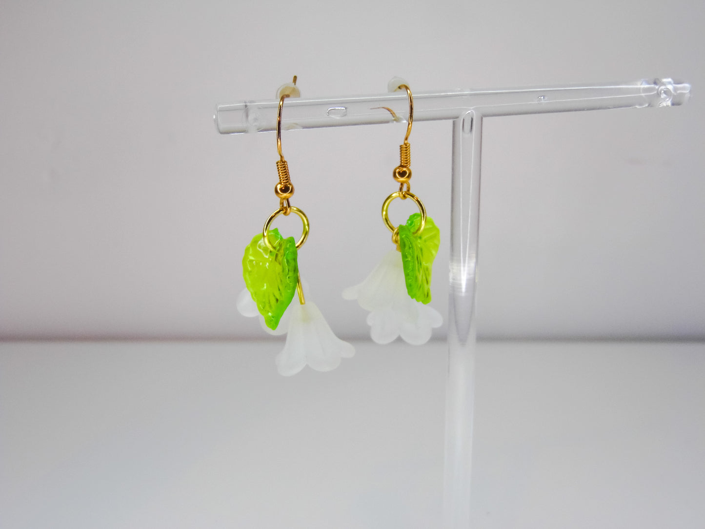 Snowdrop Flower Bead Earrings
