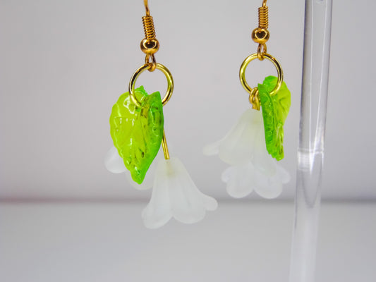 Snowdrop Flower Bead Earrings