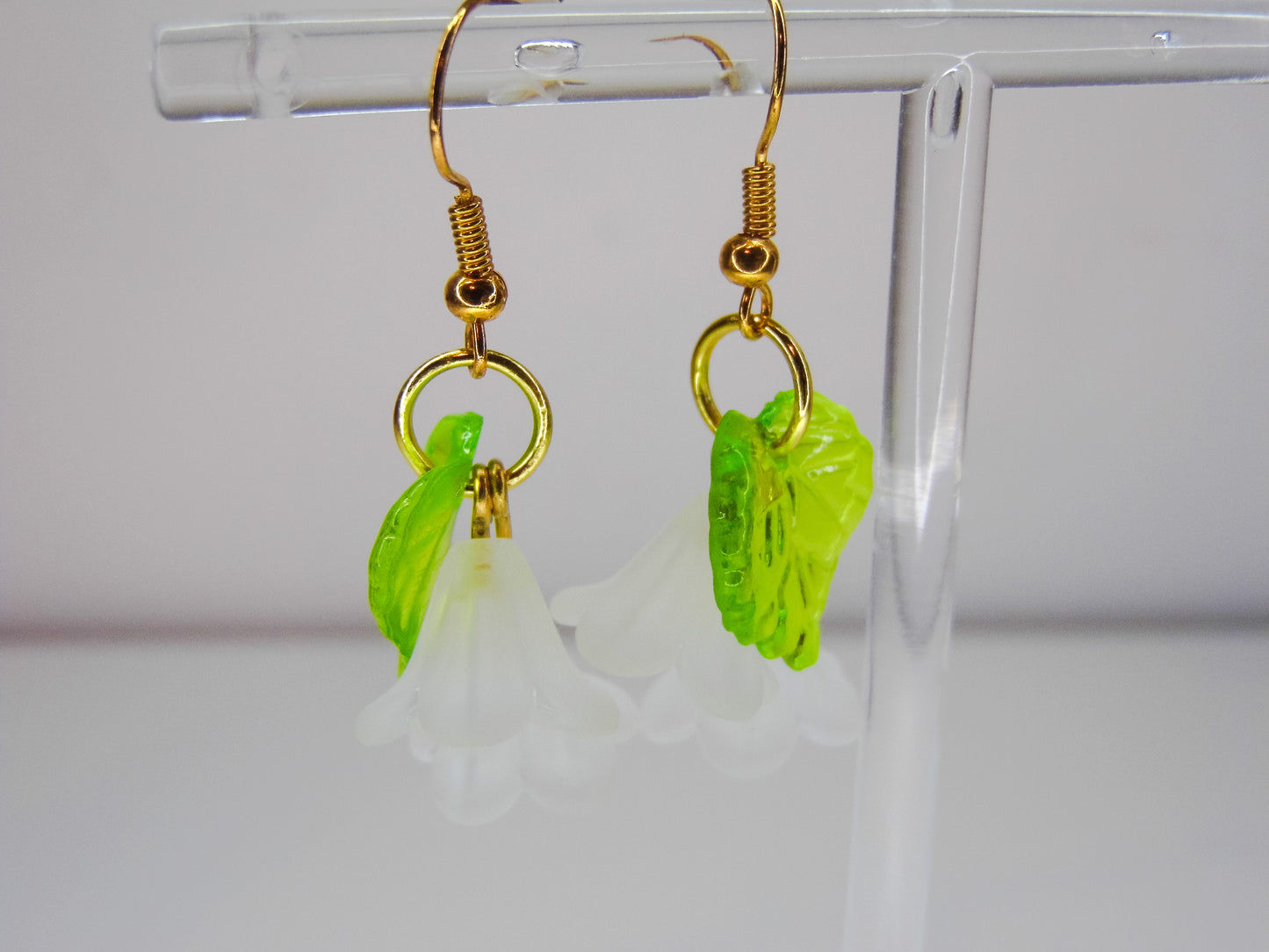 Snowdrop Flower Bead Earrings