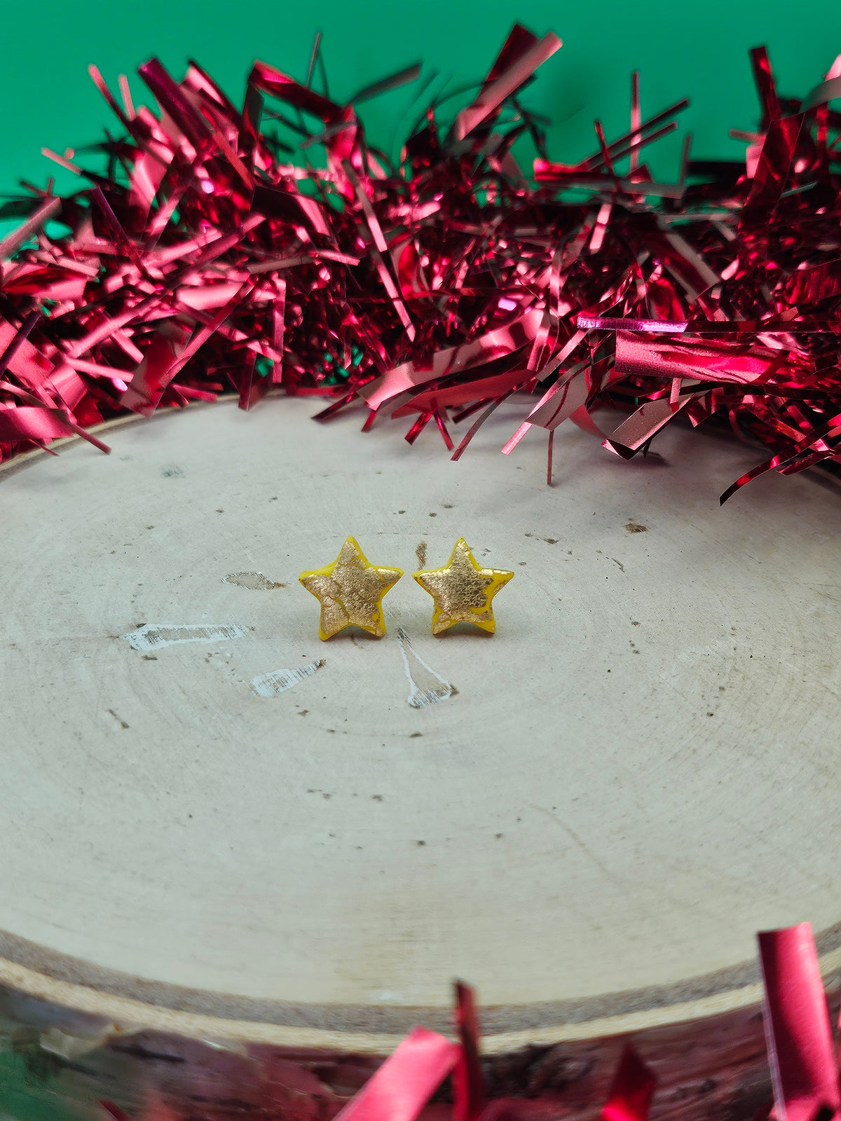 Gold Yellow Star Studs