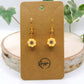 Mini sunflower bead earrings